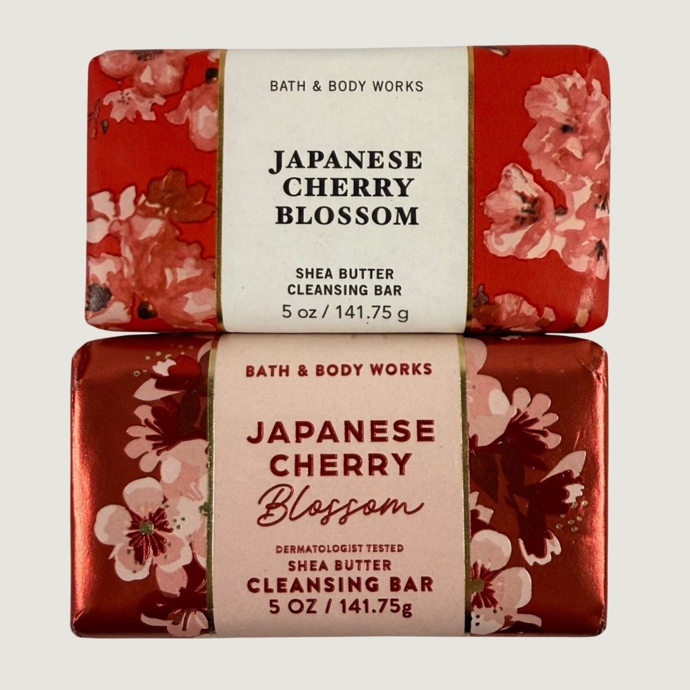 Bath and Body Works Japanese Cherry Blossom Shea Butter Cleansing Bar 2 Pack 5oz
